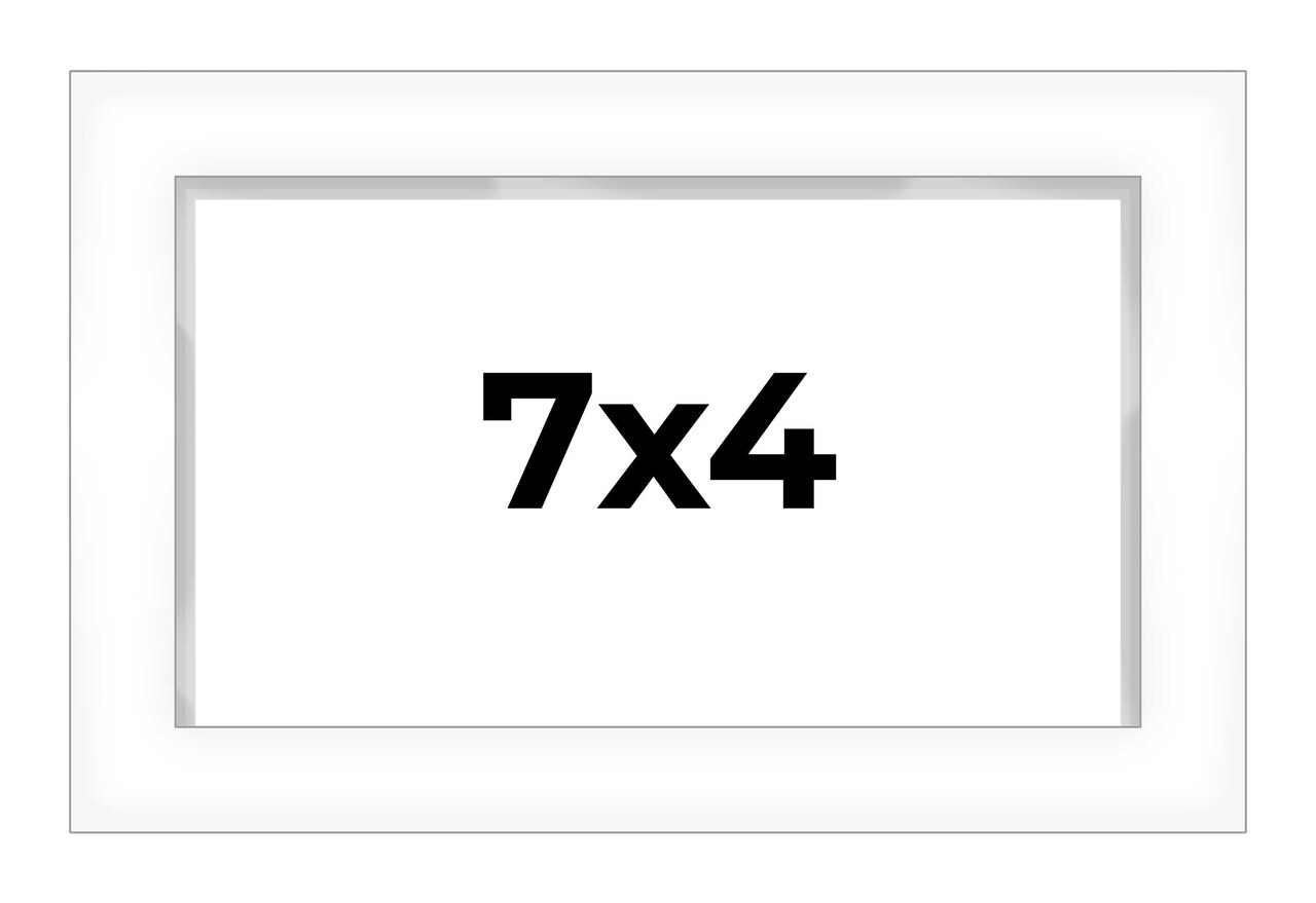 Photo Size Shadow Box 3/4" Depth White Picture Frame - UV Acrylic, Backing, Hanging Hardware